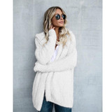 New Autumn Winter Women Hooded Sweater 2017 NEW Loose Cardigan Knitted Sweater Long Sleeve Female Casual Outwear