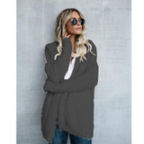 New Autumn Winter Women Hooded Sweater 2017 NEW Loose Cardigan Knitted Sweater Long Sleeve Female Casual Outwear