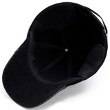 New autumn winter men's baseball cap keep warm corduroy male hat with protective ear thickening polar fleece lining snapback hat