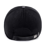 New autumn winter men's baseball cap keep warm corduroy male hat with protective ear thickening polar fleece lining snapback hat