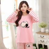 New autumn winter long-sleeve lovely cartoon women sleepwear pajamas women clothing sets female girls' pajamas sets