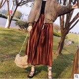 New Autumn Winter High Waisted Skinny Female Gold Velvet Skirt Pleated Skirts Women Ankle Length Party Club Ladies Saia Fenimia