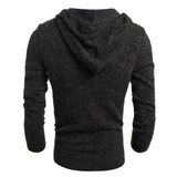 New Autumn Winter Fashion Sweater Men's Slim Fit Pollover Knit Sweater Male Solid Hooded Blouse Coat Long Sleeve Tops Oct25