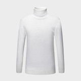 New Autumn Winter Fashion Brand Clothing Men's Sweaters Warm Slim Fit Turtleneck Men Pullover 100% Cotton Knitted Sweater Men