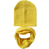 New Autumn Winter Baby Boys Girls Hat Scarf Set Solid Knitted Cotton Hats for Children Girls Gorro Candy Color Knitted Baby Caps