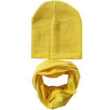 New Autumn Winter Baby Boys Girls Hat Scarf Set Solid Knitted Cotton Hats for Children Girls Gorro Candy Color Knitted Baby Caps