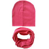 New Autumn Winter Baby Boys Girls Hat Scarf Set Solid Knitted Cotton Hats for Children Girls Gorro Candy Color Knitted Baby Caps