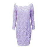 New Autumn Sexy Off Shoulder Bodycon Dresses For Women Elegant Lace Dress Long Sleeve Pencil Party Dress Female Vestidos D39