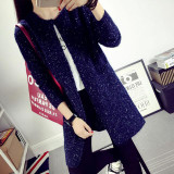 New Autumn Spring 2017 Women Sweater Cardigans Casual Warm Long Design Female Knitted Sweater Coat Printed Cardigan Sweater Lady