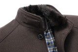 new Autumn And Winter Top Quality Parka men Jacket Coat Overcoats Male Wool Blends Outerwear Rabbit Fur Collar Men's windbreaker