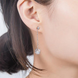 SA SILVERAGE Real 925 Sterling Silver Square Rhinestones Drop Earrings For Women Fine Jewelry Trendy Tassel Earrings Set 2017 SA SILVERAGE Real 925 Sterling Silver Square Rhinestones Drop Earrings For Women Fine Jewelry Trendy Tassel Earrings Set 2017