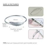 SA SILVERAGE Bangle 2017 Women Bohemia Feather Bracelets&amp;Bangles Wedding Real 925 Sterling Silver Bangles for Women Fine Jewelry