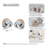 SA SILVERAGE 925 Sterling Silver Trendy Stud Earrings for Women Fine Jewelry Rose Gold Color Silver Earings Broncos Pendientes