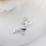 SA SILVERAGE 925 Sterling Silver Necklaces Pendant for Women Fine Jewelry Butterfly 2017 Hot Sale