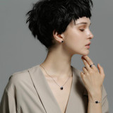 SA SILVERAGE 925 Sterling Silver Jewelry Sets Stud Earrings Necklaces Pendants Fine Jewelry 925 Silver Maxi Necklace Earrings