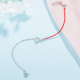 SA SILVERAGE 925 Sterling Silver Charm Bracelets &amp; Bangles for Women Fine Jewelry Rhinestones Silver Bangle Bracelet Pulseiras