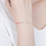 SA SILVERAGE 925 Sterling Silver Charm Bracelets &amp; Bangles for Women Fine Jewelry Rhinestones Silver Bangle Bracelet Pulseiras