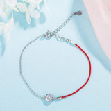 SA SILVERAGE 925 Sterling Silver Charm Bracelets &amp; Bangles for Women Fine Jewelry Rhinestones Silver Bangle Bracelet Pulseiras
