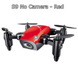 S9HW Mini Drone With Camera S9 No Camera RC Helicopter Foldable Drones Altitude Hold Quadcopter WiFi FPV Pocket Dron Toy For Fun