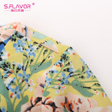 S.FLAVOR women Bohemian style long dress 2017 Summer hot sale women printing elegant casual summer vestidos Russian long dress