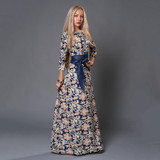 S.FLAVOR Brand Women long Dress hot sale 2017 Autumn Winter Russian Style Print Dresses Long Floor-Length Elegant vestidos