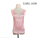 S-XXXL Blouses 2017 Sexy Beading V Collar Women Top Tees Crochet Solid Shoulder Sleeveless Loose Female Shirts Blusas