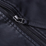S-XXL New Fashion 2017 Spring Autumn Women Leather Coat Female Slim Black Leather Jacket PU Zippers Motorcycle Outerwear