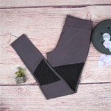 S-XL Women's Leggings Fashion Gray Net Yarn Patchwork Ladies Leggings Female Elastic Gray Workout Sportwear Leggings Women