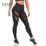 S-XL Women's Leggings Fashion Big Size Mesh Patchwork Leggings Female Elastic Fashion Workout Sportwear Leggings Women Summer