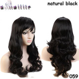 S-noilite Long Wavy Cosplay Red Green Puprle Pink Black Blue Sliver Gray Blonde Brown Synthetic Hair Wigs