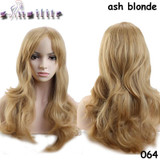 S-noilite Long Wavy Cosplay Red Green Puprle Pink Black Blue Sliver Gray Blonde Brown Synthetic Hair Wigs