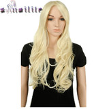 S-noilite Long Wavy Cosplay Red Green Puprle Pink Black Blue Sliver Gray Blonde Brown Synthetic Hair Wigs