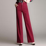 S-6XL Plus Size Womens Pants Spring Autumn Women Wide Leg office Pants High Waist Ladies Pants Black Formal Straight Trousers