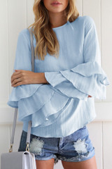 S-5XL Plus Size Pleated Ruffle Sleeve Women Blouses for Pregnant Women Loose Tops Causal Long Sleeve T shirt Maternity Clothes