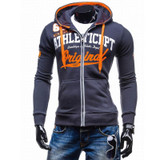 2017 New Fashion Hoodies Brand Men Letters Printed Zipper Sweatshirt Male Men'S Sportswear Hoody Hip Hop Autumn Winter Hoodie XX