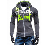 2017 New Fashion Hoodies Brand Men Letters Printed Zipper Sweatshirt Male Men'S Sportswear Hoody Hip Hop Autumn Winter Hoodie XX