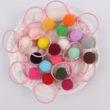 2017 new fashion girl rubber band Elastic Hair Bands diameter 35mm and Ball diameter 20mm hair accessories for kids 1pcs