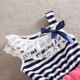 2017 new fashion girl cute lace dress girl princess children summer fashion clothes children's new clothes