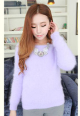 2017 New Fashion Fluffy Women Cashmere Sweater Women 100 Pure Mink Cashmere Sweater Women Sweaters and Pullovers Free Shipping