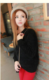 2017 New Fashion Fluffy Women Cashmere Sweater Women 100 Pure Mink Cashmere Sweater Women Sweaters and Pullovers Free Shipping