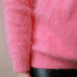 2017 New Fashion Fluffy Women Cashmere Sweater Women 100 Pure Mink Cashmere Sweater Women Sweaters and Pullovers Free Shipping