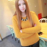 2017 New Fashion Fluffy Women Cashmere Sweater Women 100 Pure Mink Cashmere Sweater Women Sweaters and Pullovers Free Shipping