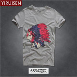 2017 New fashion Famous brand YiRuiSen t shirt men 100 % cotton abercr for ombi men T-shirt,summer style t-shirt