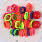 2017 NEW Fashion color Nylon Hair rubber bands elastic hair rope hair accessories for girls kids 100Pcs/LOT WHITE BLACK MIX 20mm
