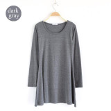 2017 New Fashion Clothes Spring Women Dress 100% Cotton  Autumn Winter Dress Female Long Sleeve Dress O-Neck Woolen Dresses A006