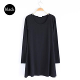2017 New Fashion Clothes Spring Women Dress 100% Cotton  Autumn Winter Dress Female Long Sleeve Dress O-Neck Woolen Dresses A006