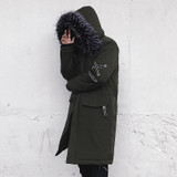 2017 New Fashion Casual Winter Jacket Men Hooded Warm Coats Parkas Men Thick Medium-Long Solid Hip Hop Men's Winter Jackets