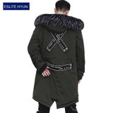 2017 New Fashion Casual Winter Jacket Men Hooded Warm Coats Parkas Men Thick Medium-Long Solid Hip Hop Men's Winter Jackets