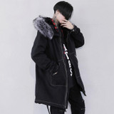2017 New Fashion Casual Winter Jacket Men Hooded Warm Coats Parkas Men Cotton Thick Long Solid Hip Hop Men's Winter Jackets