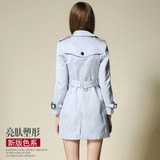 2017 New Fashion Bur Trench Coat For Women Slim Long Style Double Breasted Full Sleeve Autumn Trench Coat Women